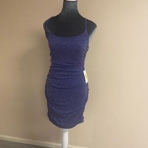 B Darlin Sparkling Purple Mini Homecoming Cocktail Dress Size 9/10